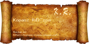 Kopasz Rózsa névjegykártya