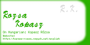 rozsa kopasz business card